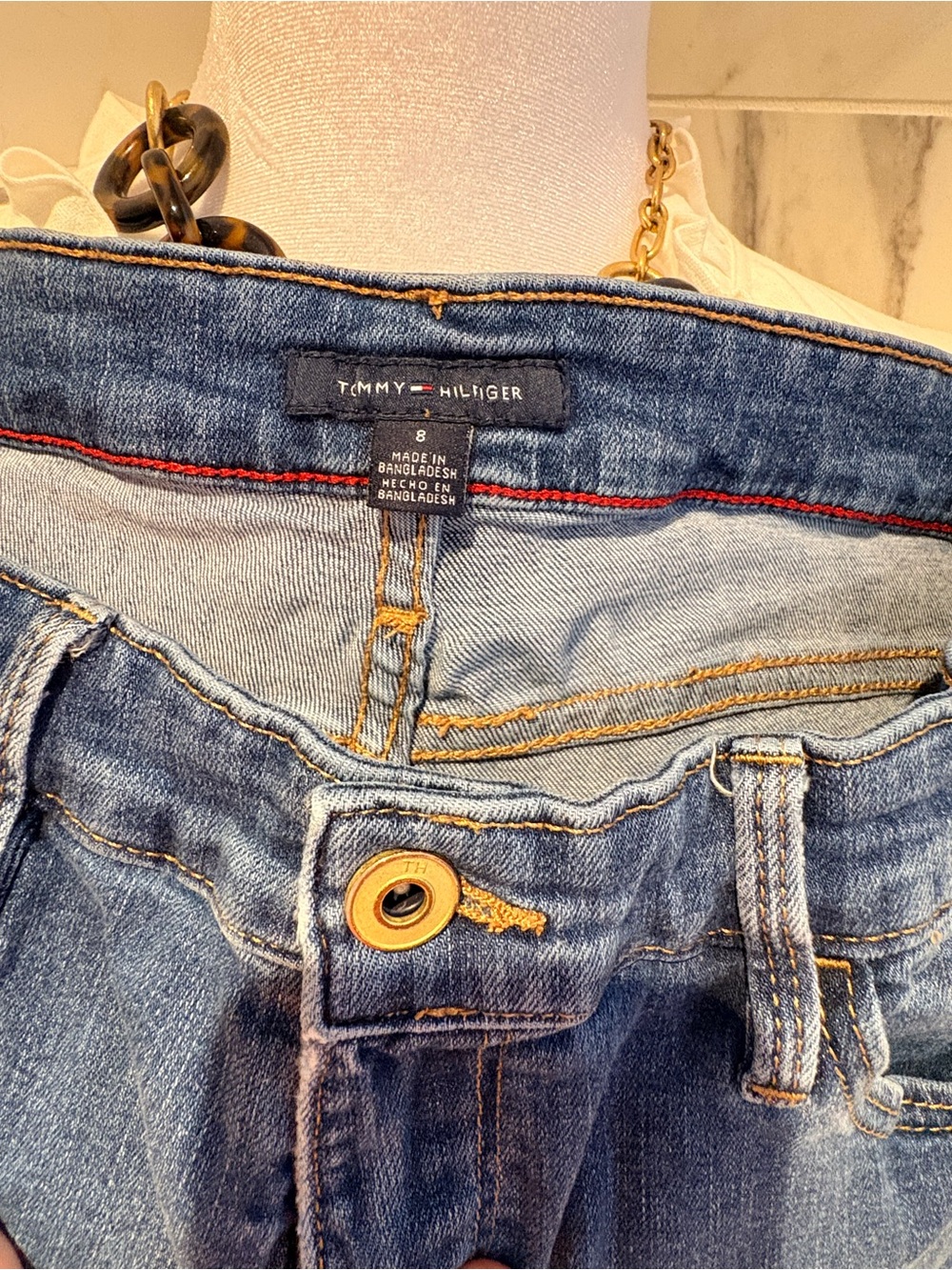 Tommy Hilfiger Women’s Stretch Blue Jeans 8